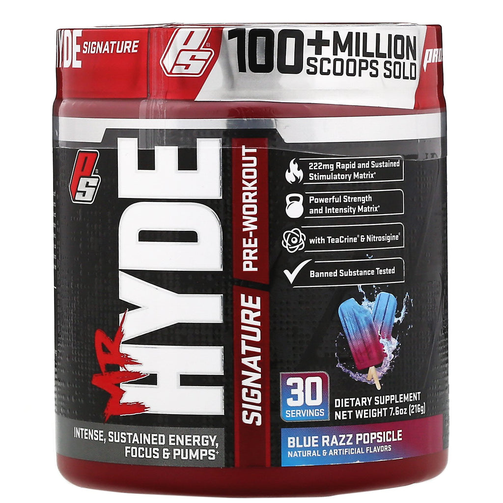 ProSupps, Mr. Hyde, Signature Pre Workout, Blue Razz Popsicle, 7.6 oz (216 g)