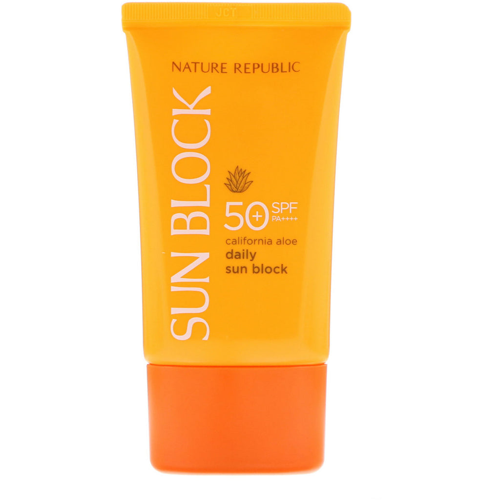 Nature Republic, Daily Sun Block, California Aloe, SPF 50+ PA++++, 1.92 fl oz (57 ml)