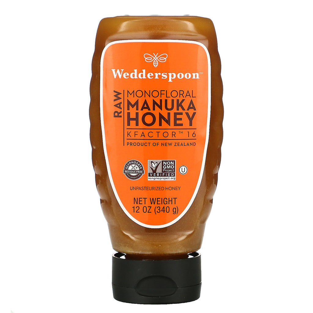 Wedderspoon, Raw Monofloral Manuka Honey, KFactor 16, 12 oz (340 g)