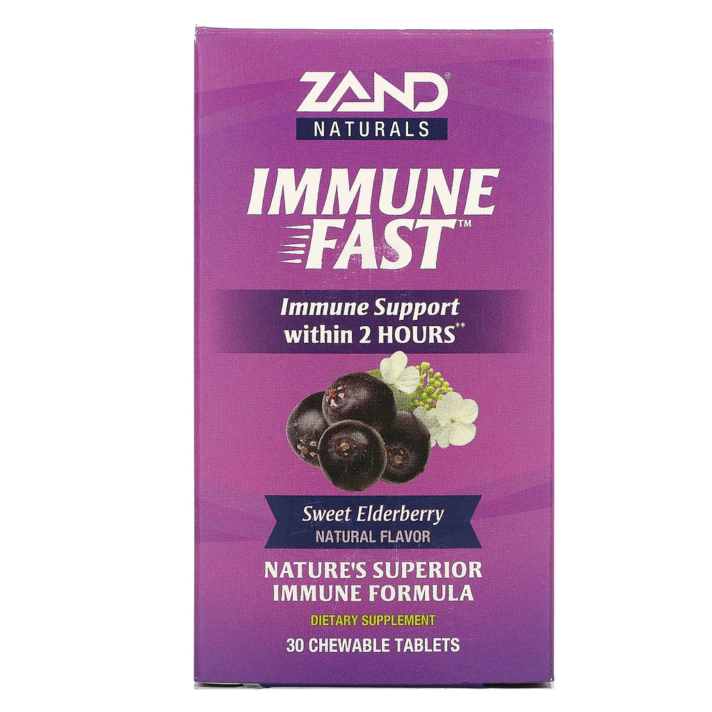 Zand, Immune Fast, Sweet Elderberry, 30 Chewable Tablets