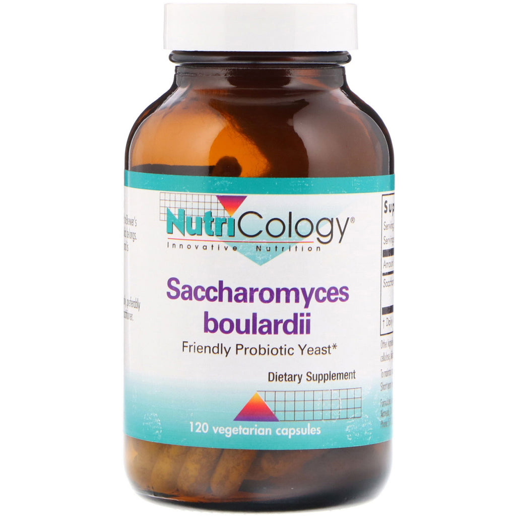 Nutricology, Saccharomyces Boulardii, Friendly Probiotic Yeast, 120 Vegetarian Capsules