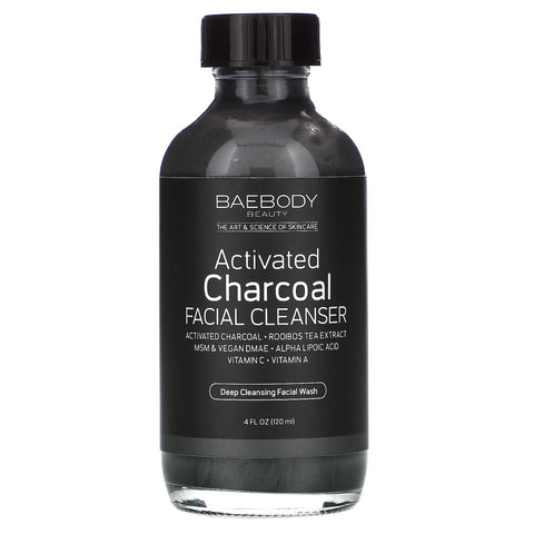 Baebody, Activated Charcoal Facial Cleanser, 4 fl oz (120 ml)
