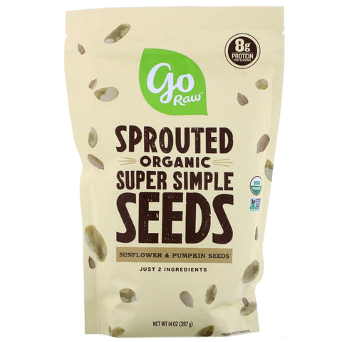 Go Raw, Organic Sprouted Super Simple Seeds, Sunflower & Pumpkin Seeds, 14 oz (397 g)