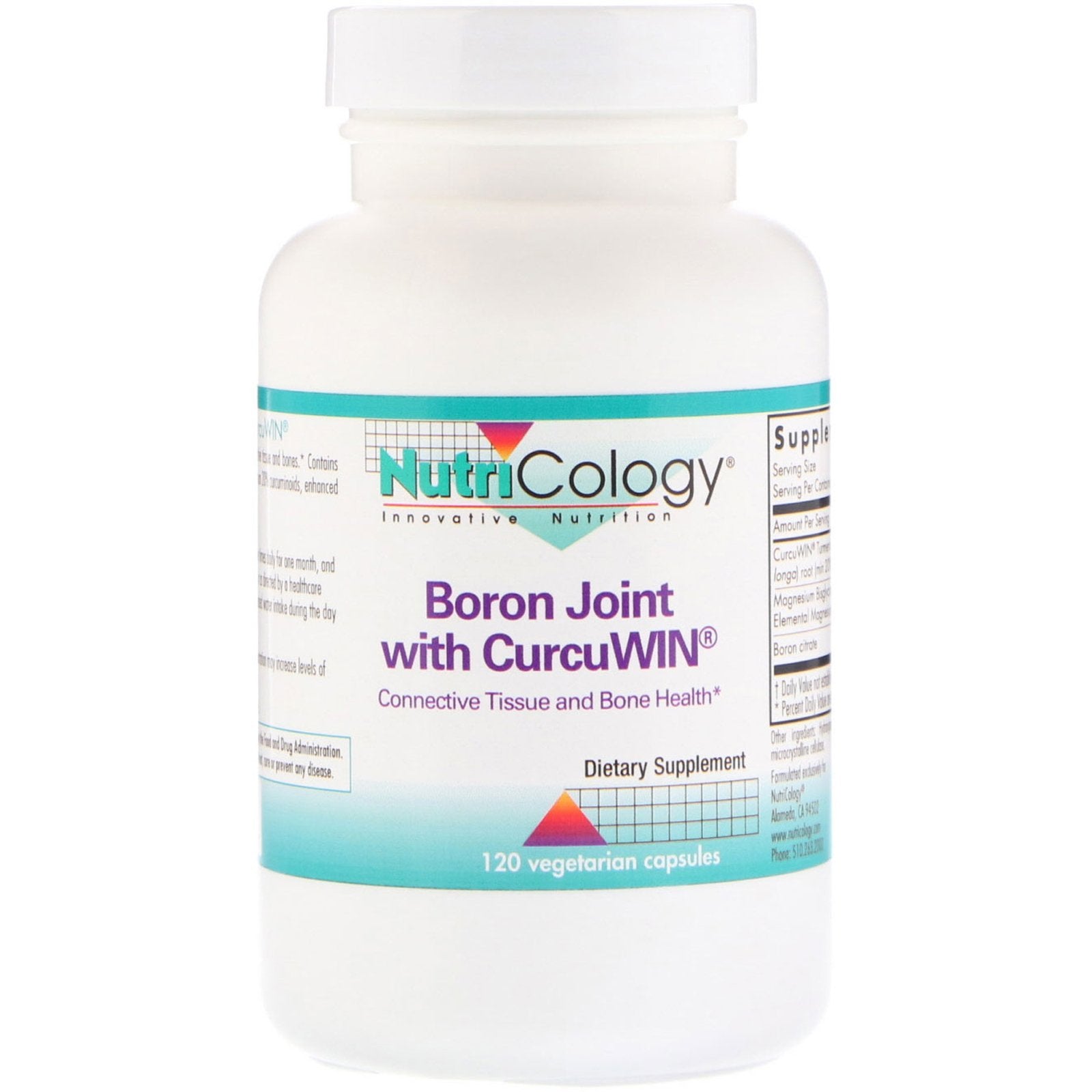 Nutricology, Boron Joint with CurcuWin, 120 Vegetarian Capsules