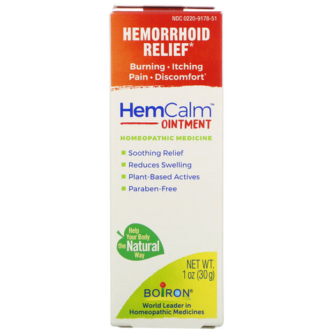 Boiron, HemCalm Ointment, Hemorrhoid Relief, 1 oz (30 g)