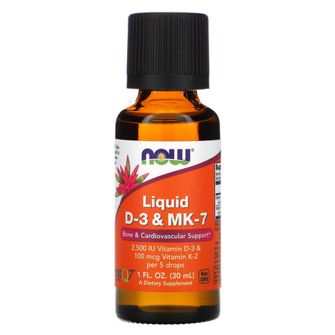 Now Foods, Liquid D-3 & MK-7, 1 fl oz (30 ml)