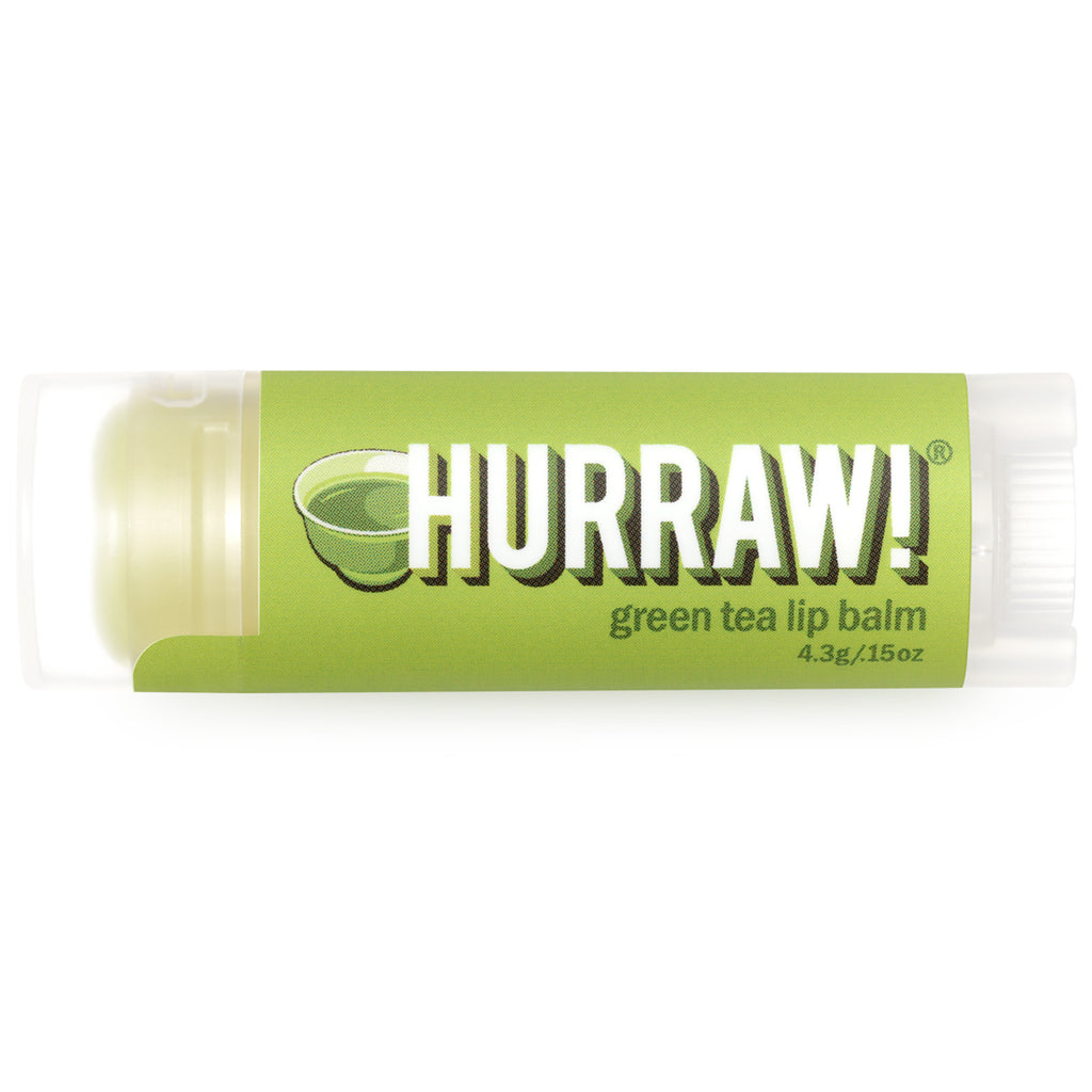 Hurraw! Balm, Lip Balm, Green Tea, .15 oz (4.3 g)