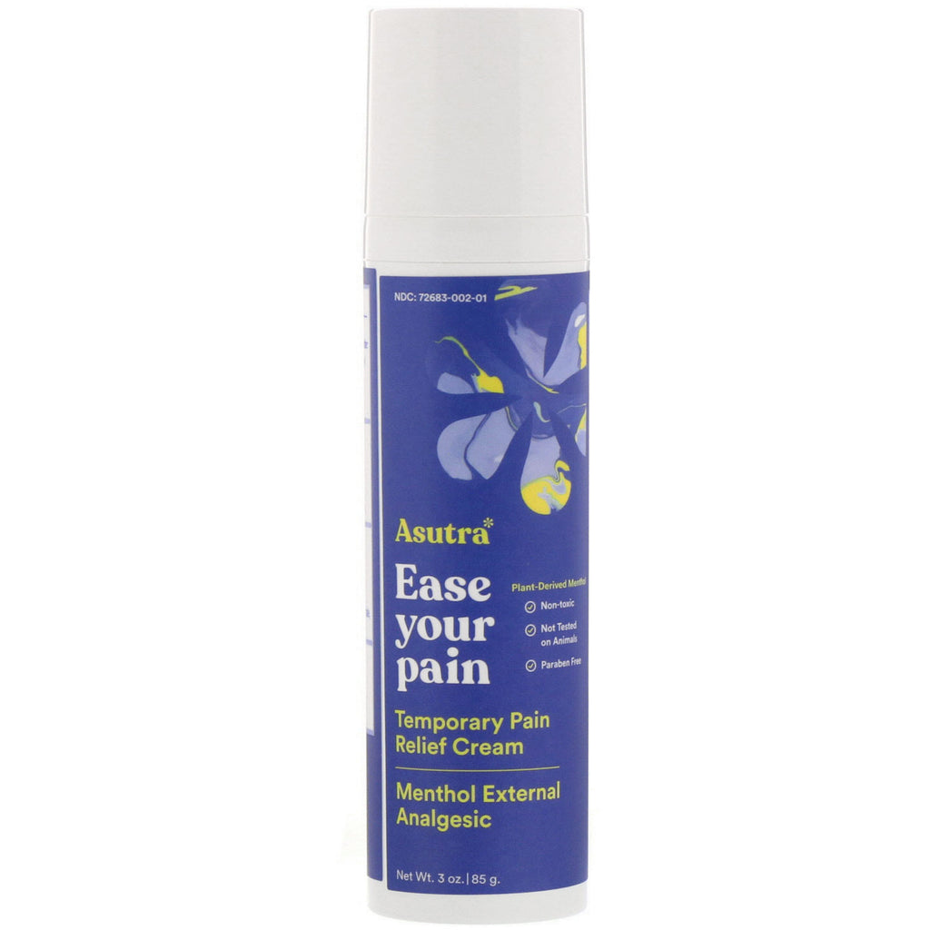 Asutra, Ease Your Pain, Temporary Pain Relief Cream, 3 oz (85 g)