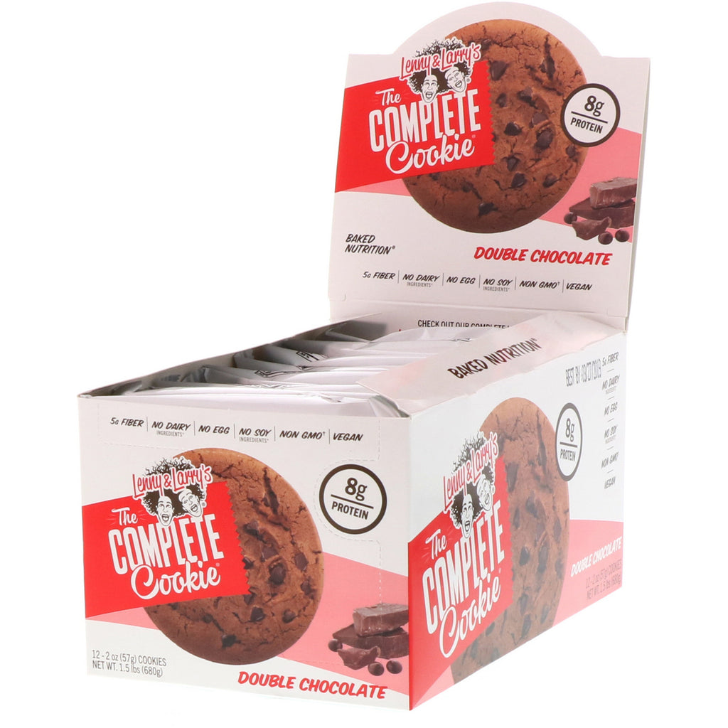 Lenny & Larry's, The COMPLETE Cookie, Double Chocolate, 12 Cookies, 2 oz (57 g) Each