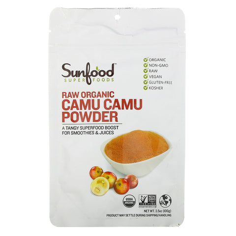 Sunfood, Raw Organic Camu Camu Powder, 3.5 oz (100 g)