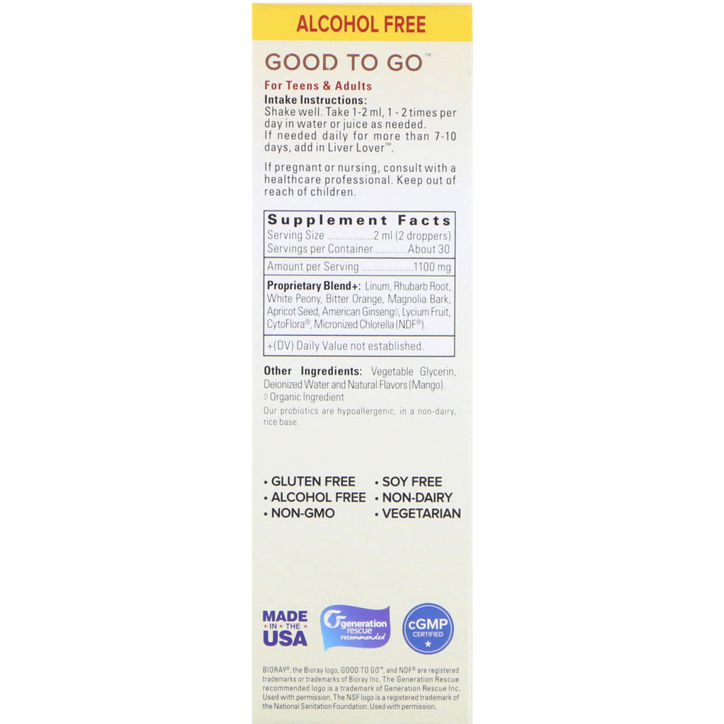 Bioray, Good To Go, Soothing Bowel Mover, 2 fl oz (60 ml)