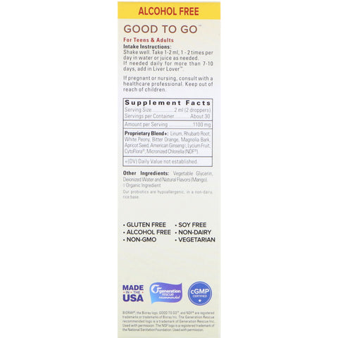 Bioray, Good To Go, Soothing Bowel Mover, 2 fl oz (60 ml)