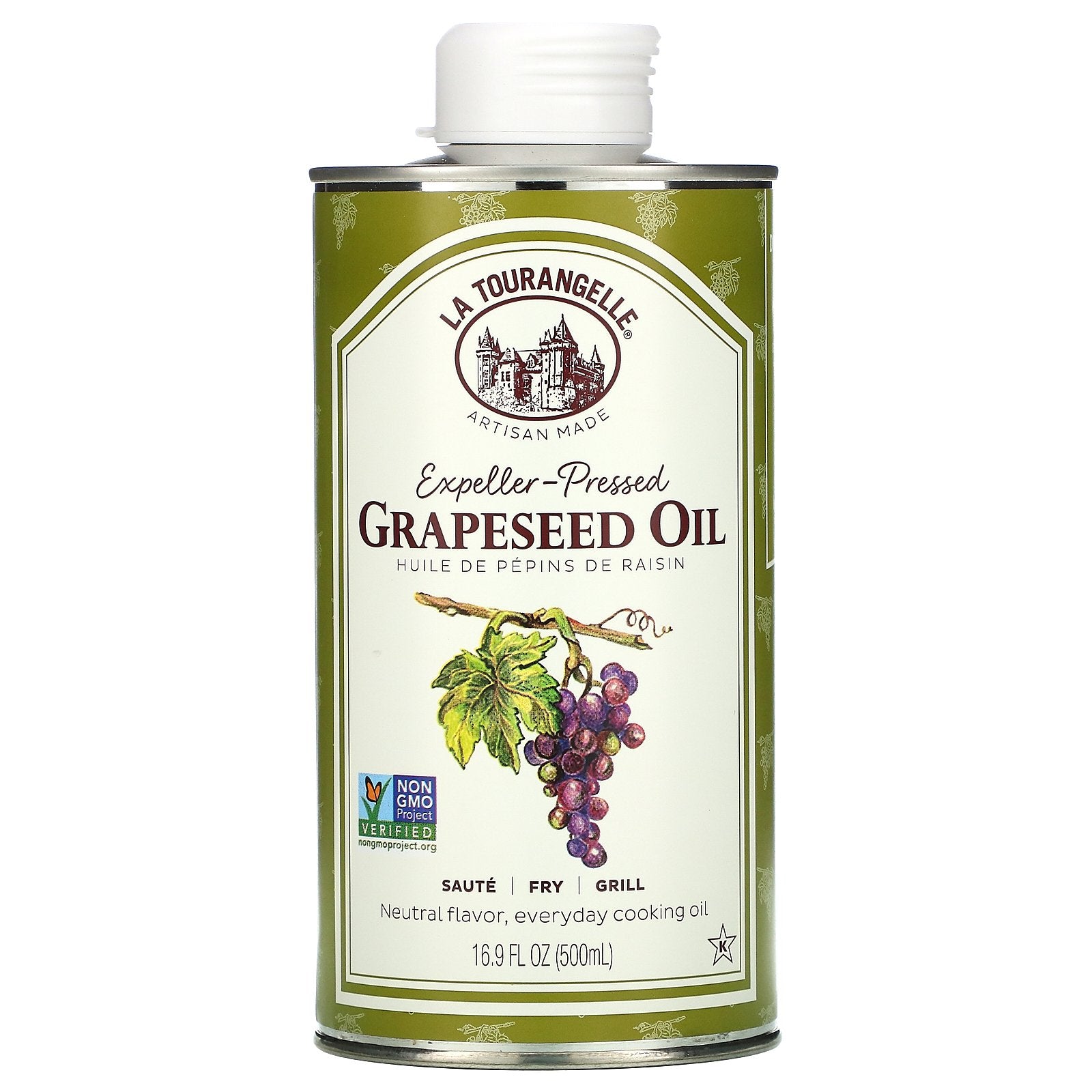 La Tourangelle, Expeller-Pressed Grapeseed Oil, 16.9 fl oz (500 ml)