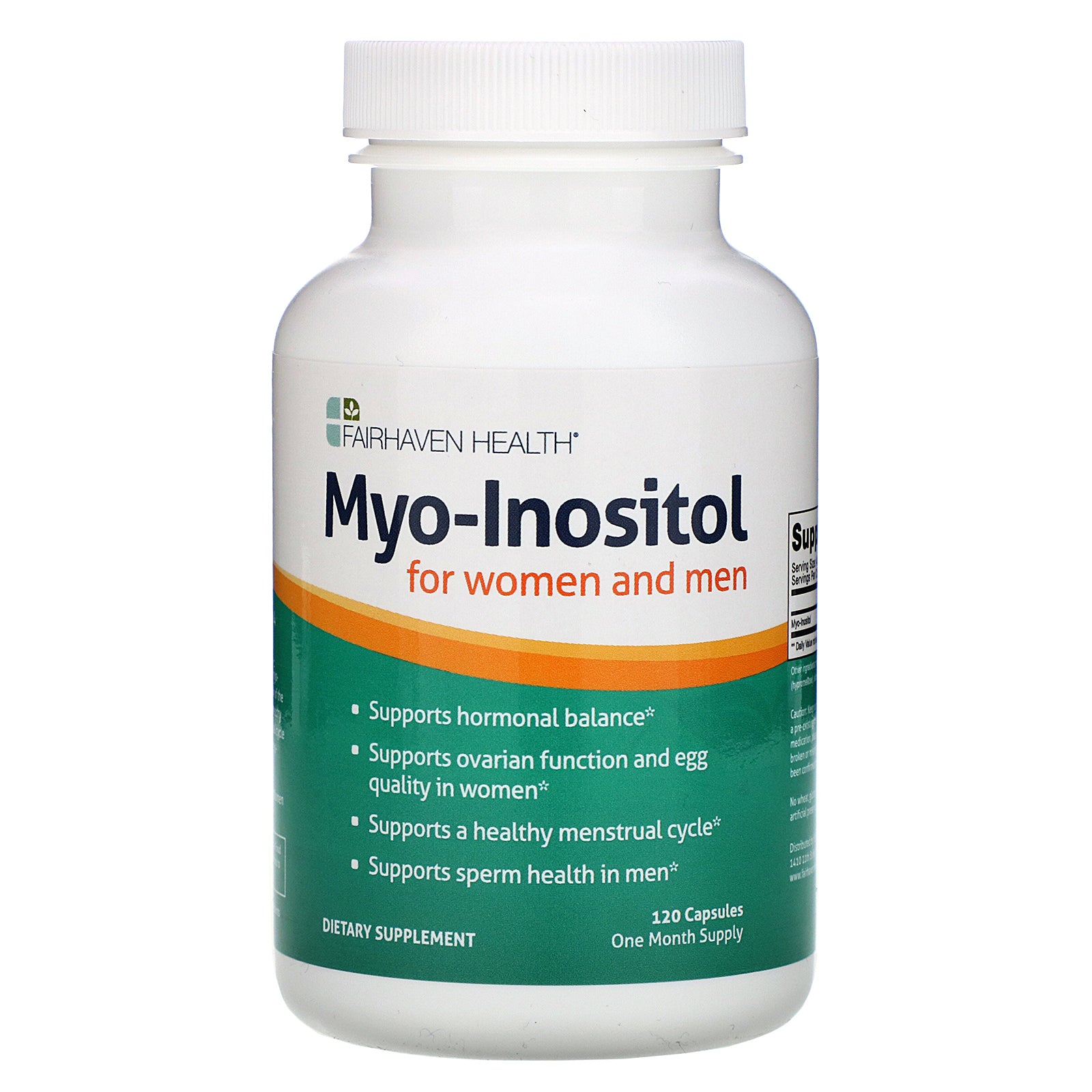 Fairhaven Health, Myo-Inositol, For Women and Men, 120 Capsules