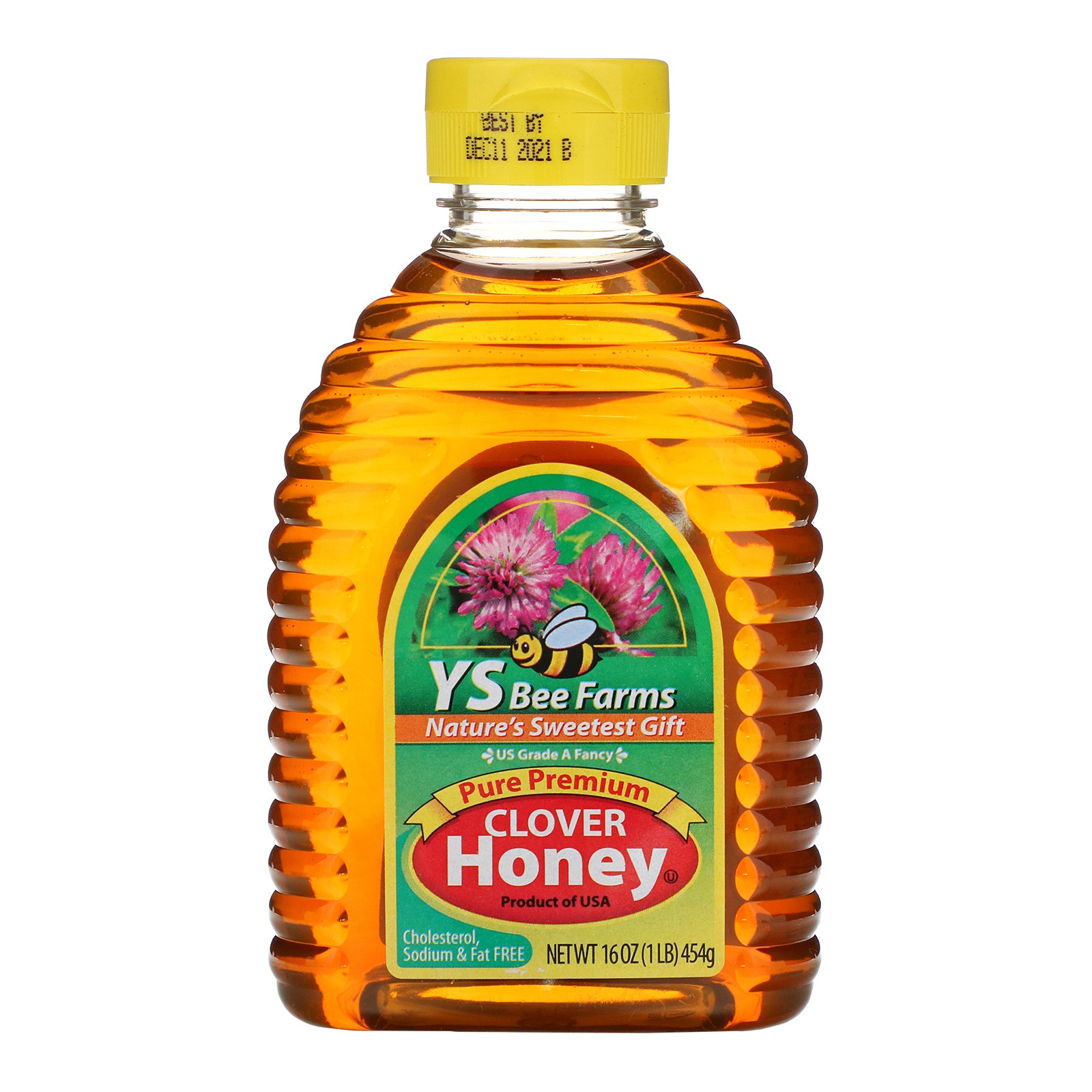 Y.S. Eco Bee Farms, Pure Premium Clover Honey, 16 oz (454 g)
