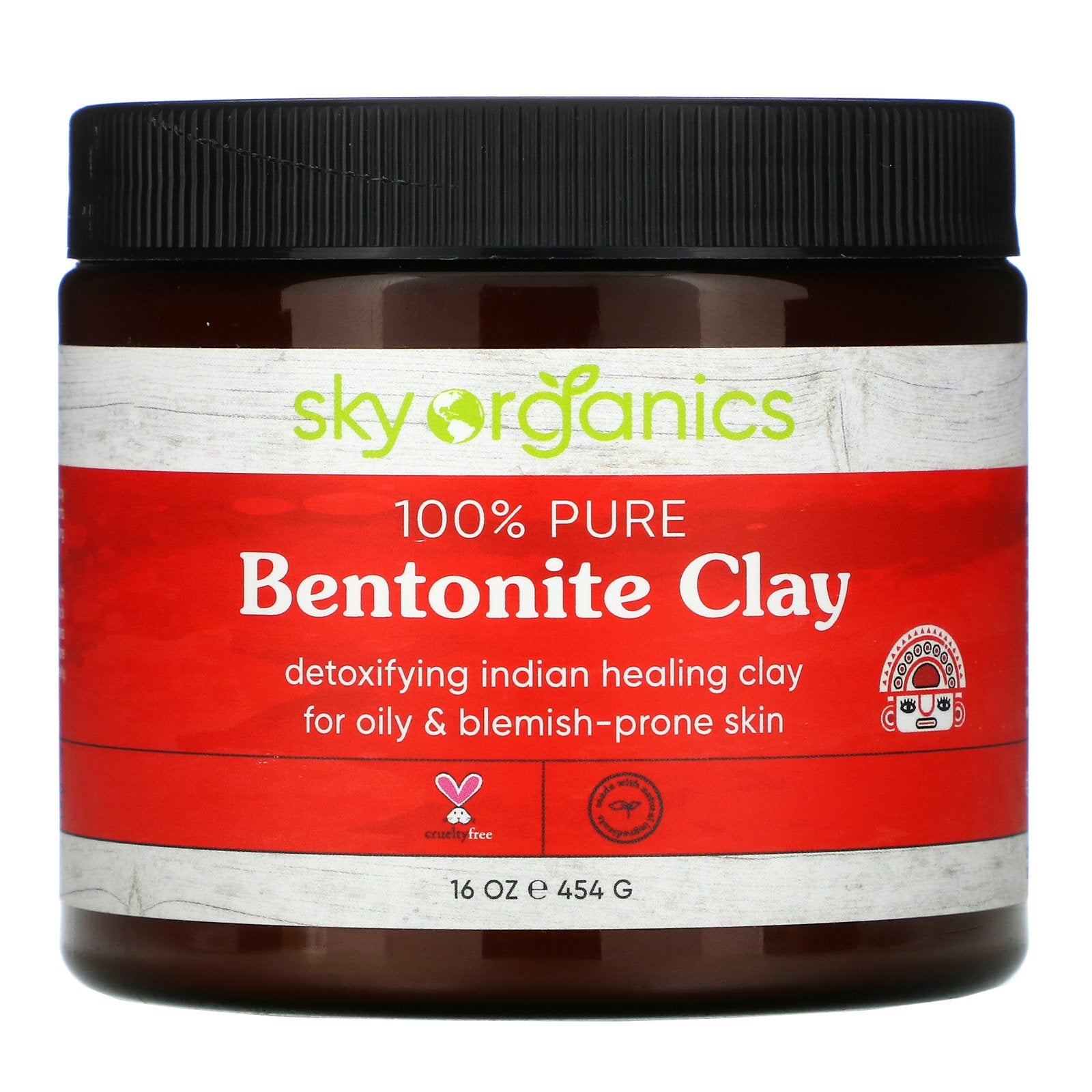 Sky Organics, 100% Pure Bentonite Clay, 16 oz (454 g)