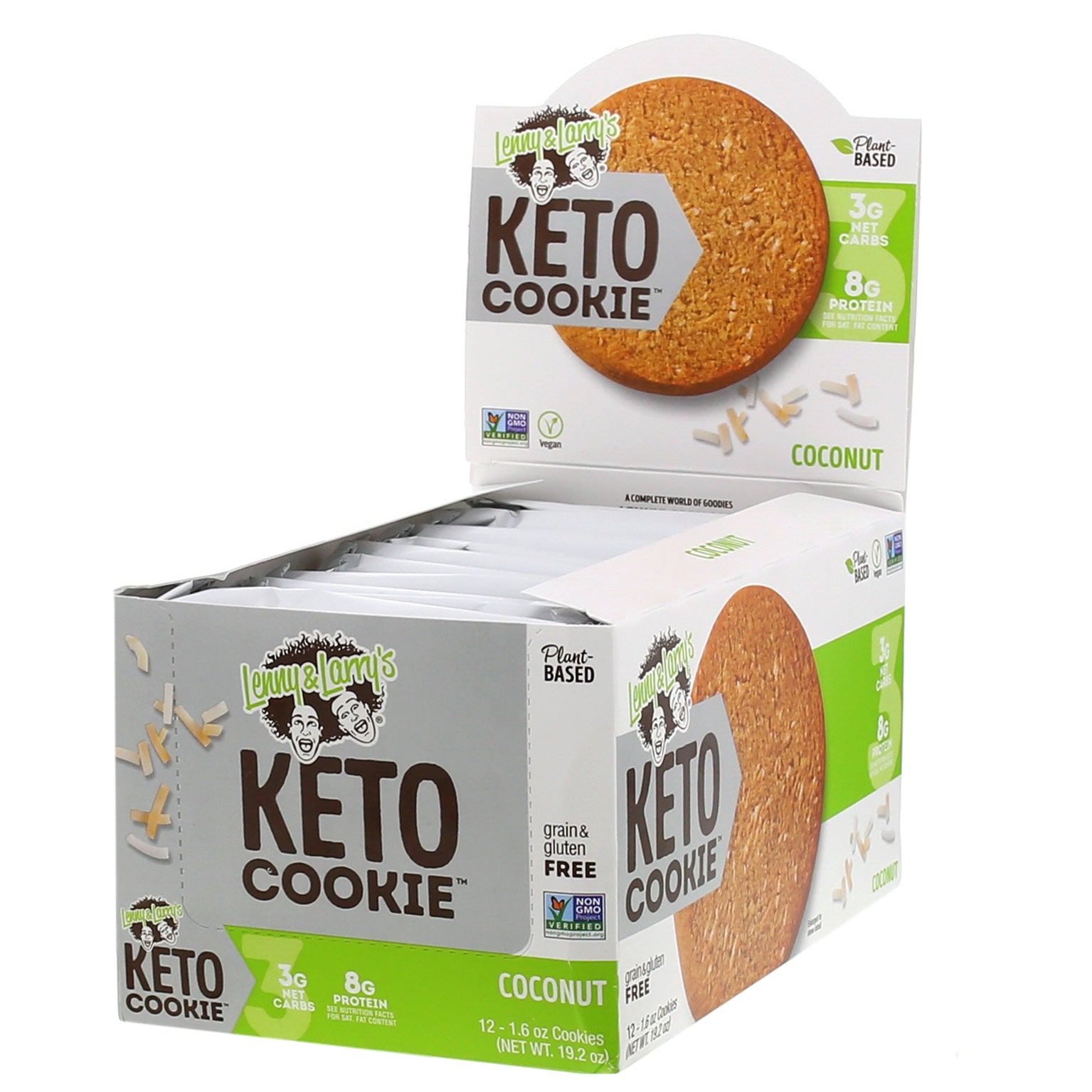 Lenny & Larry's, KETO COOKIE, Coconut, 12 Cookies, 1.6 oz (45 g) Each