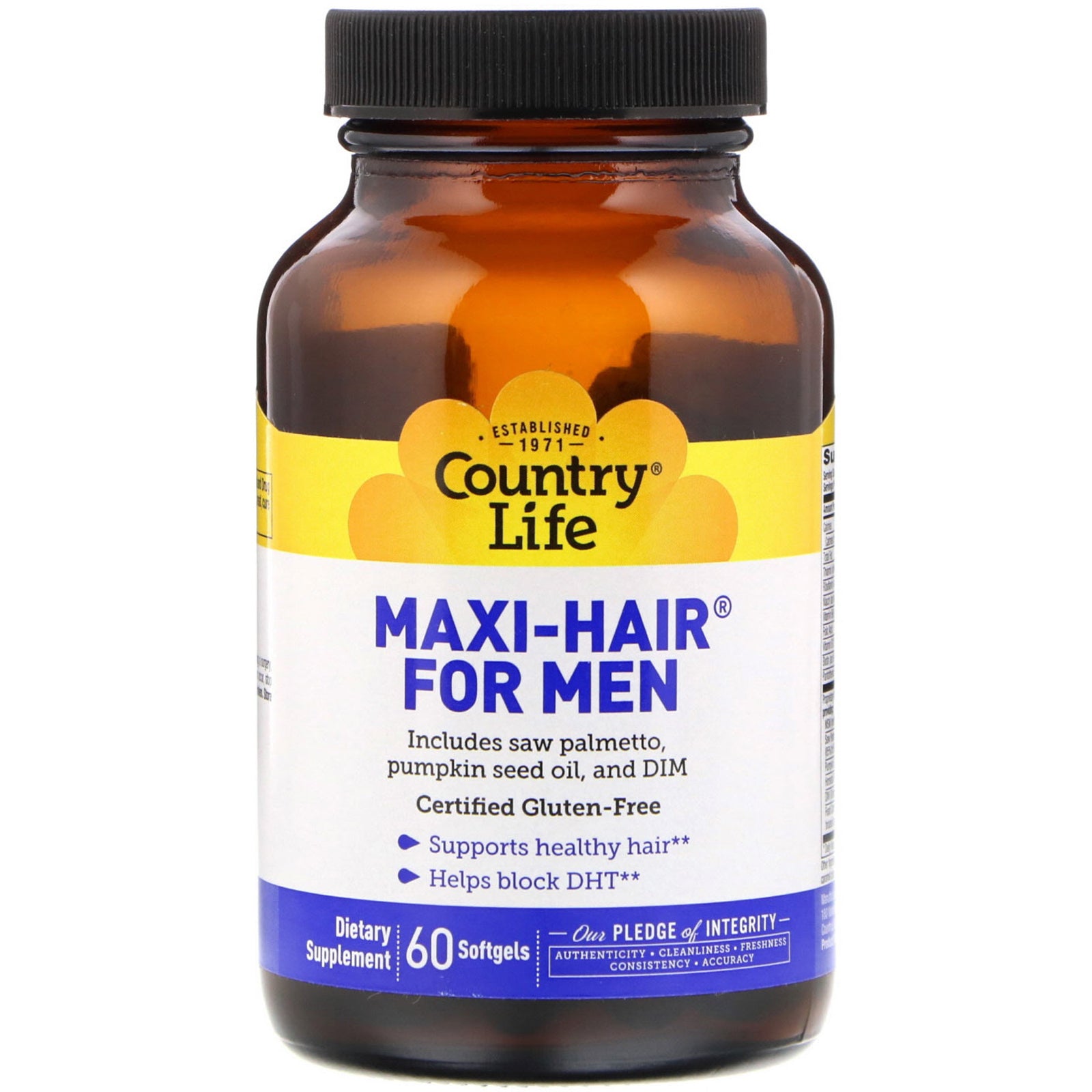 Country Life, Maxi-Hair for Men, 60 Softgels