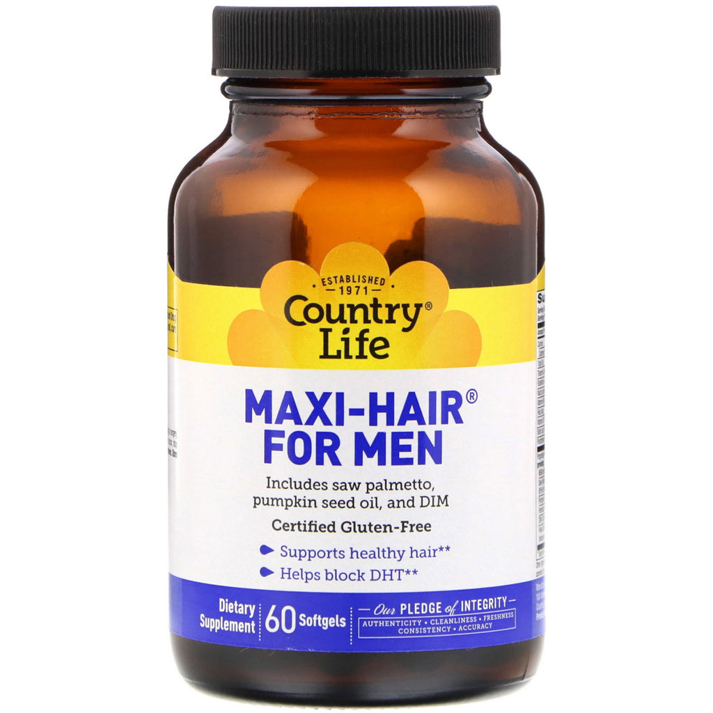 Country Life, Maxi-Hair for Men, 60 Softgels