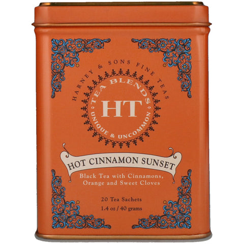 Harney & Sons, HT Tea Blend, Hot Cinnamon Sunset, 20 Tea Sachets, 1.4 oz (40 g)