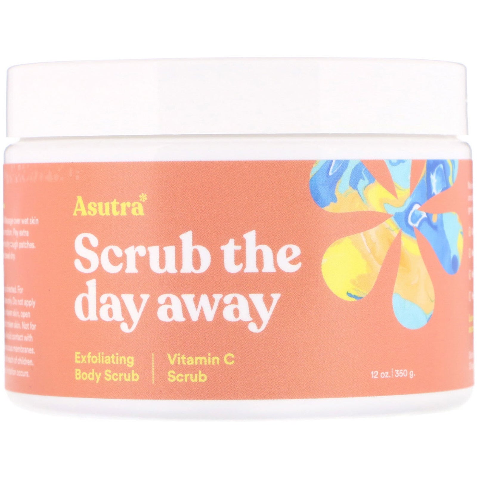 Asutra, Scrub The Day Away, Exfoliating Body Scrub, Vitamin C Scrub, 12 oz (350 g)