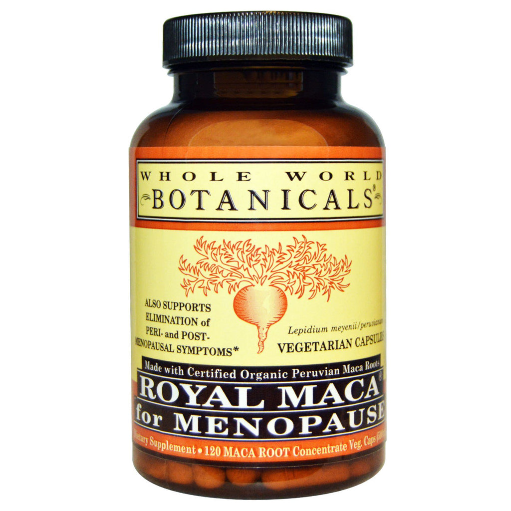 Whole World Botanicals, Royal Maca for Menopause, 500 mg, 120 Vegetarian Capsules