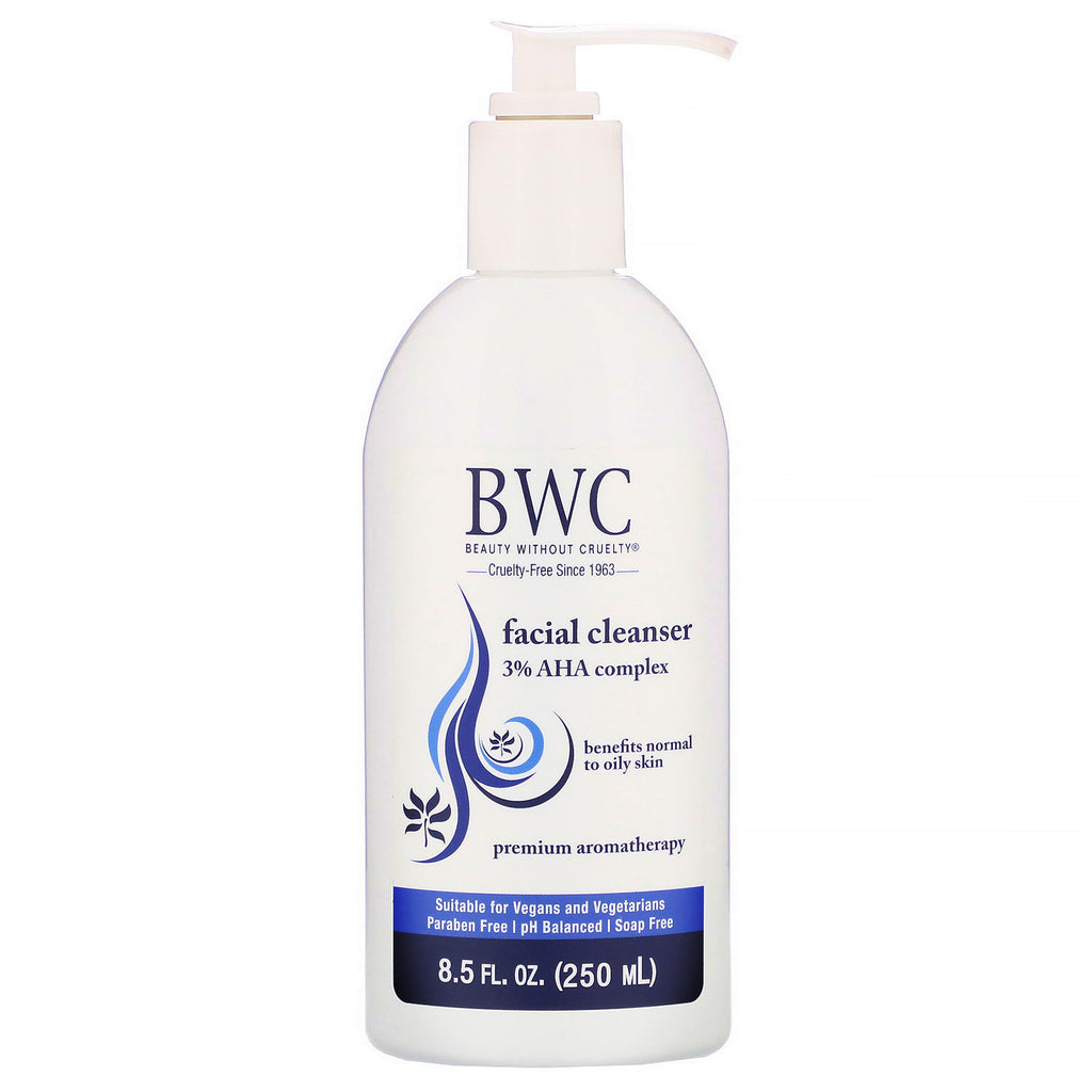 Beauty Without Cruelty, Facial Cleanser, 3% AHA Complex, 8.5 fl oz (250 ml)