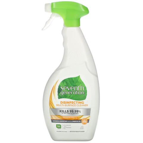Seventh Generation, Disinfecting Multi-Surface Cleaner, Lemongrass Citrus Scent, 26 fl oz (768 ml)