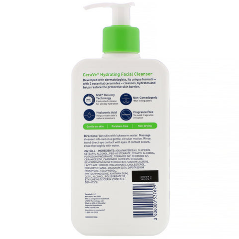 CeraVe, Hydrating Facial Cleanser, 12 fl oz (355 ml)