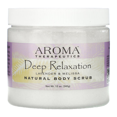 Abra Therapeutics, Natural Body Scrub, Deep Relaxation, Lavender and Melissa, 12 oz (340 g)