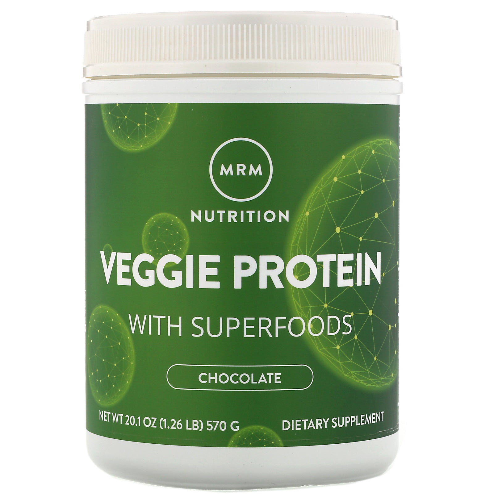 MRM, Nutrition, Veggie Protein with Superfoods, Chocolate, 20.1 oz (570 g)