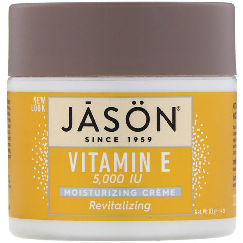 Jason Natural, Revitalizing Vitamin E Moisturizing Creme, 5,000 IU, 4 oz (113 g)