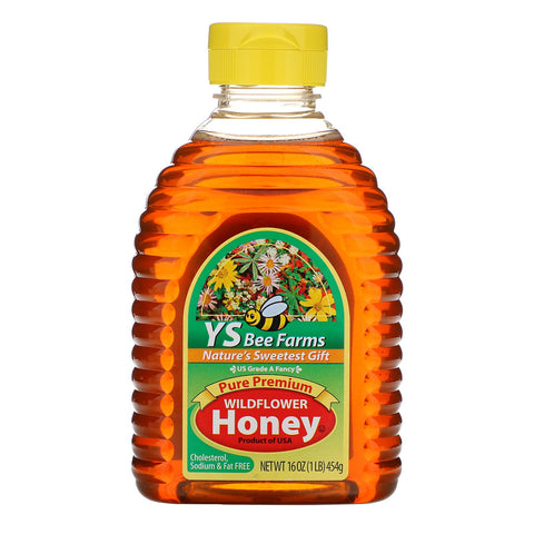 Y.S. Eco Bee Farms, Pure Premium Wildflower Honey, 16 oz (454 g)