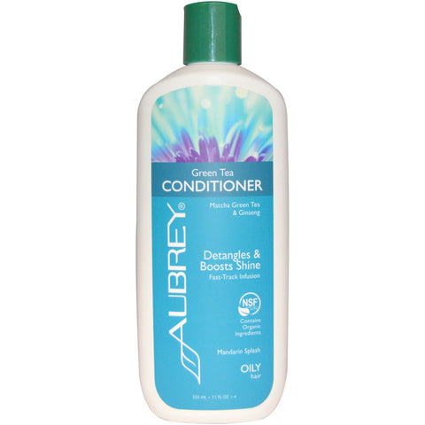 Aubrey Organics, Green Tea Conditioner, Matcha Green Tea & Ginseng, Mandarin Splash, 11 fl oz (325 ml)