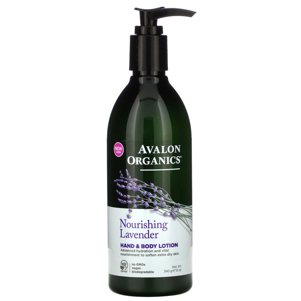 Avalon Organics, Hand & Body Lotion, Nourishing Lavender, 12 oz (340 g)