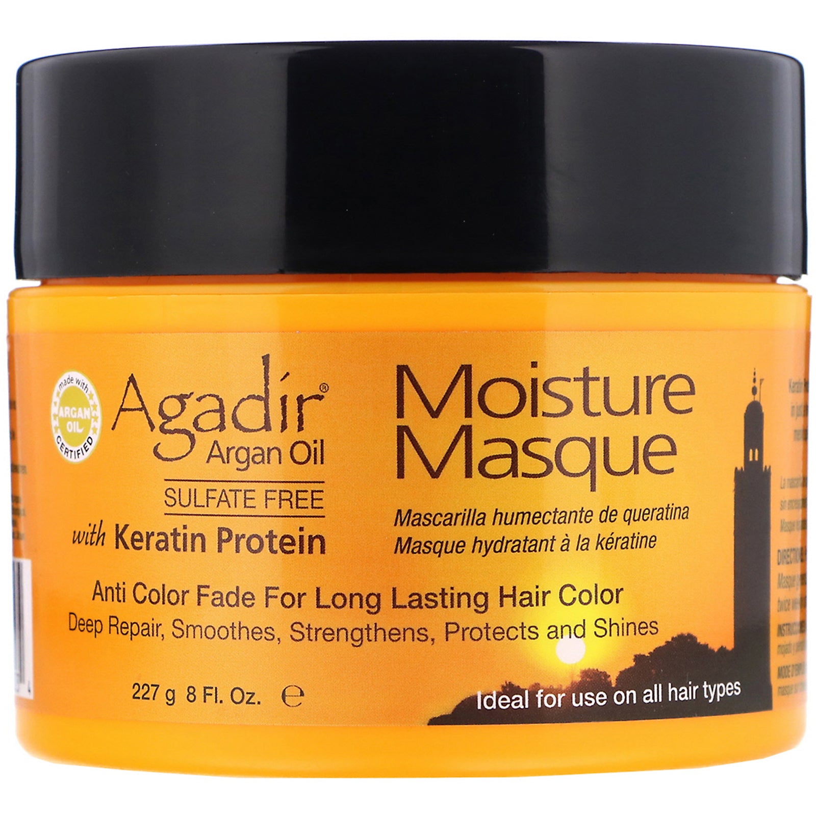 Agadir, Argan Oil, Moisture Masque with Keratin Protein, 8 fl oz (227 g)