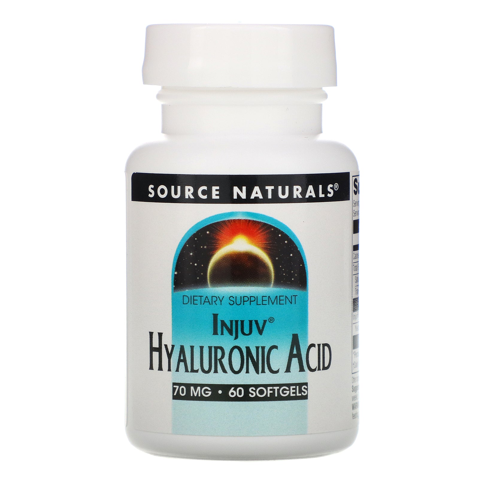 Source Naturals, Injuv Hyaluronic Acid, 70 mg, 60 Softgels