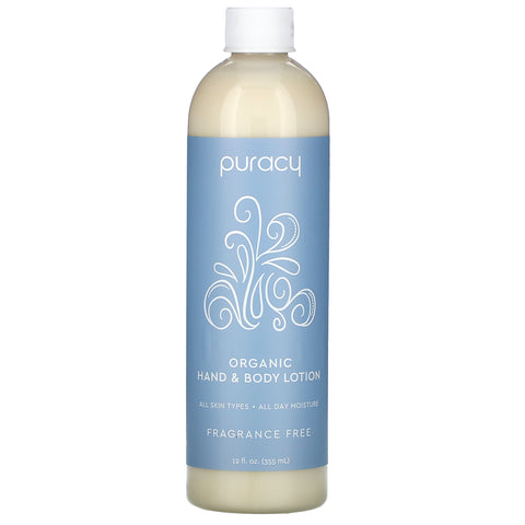 Puracy, Organic Hand & Body Lotion, Fragrance-Free, 12 fl oz (355 ml)