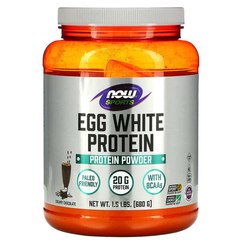 Now Foods, Egg White Protein, Creamy Chocolate, 1.5 lbs (680 g)