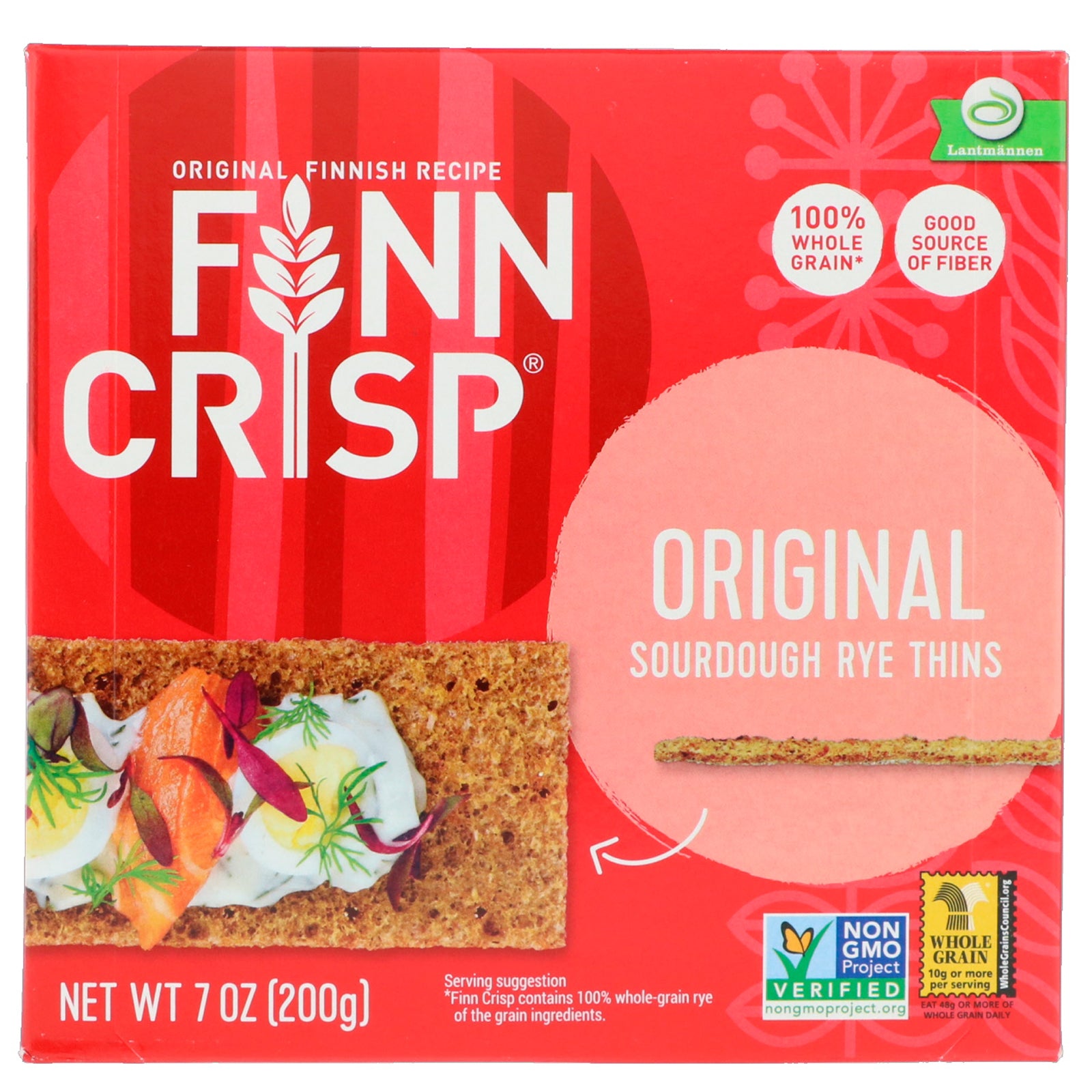 Finn Crisp, Sourdough Rye Thins, Original, 7 oz (200 g)