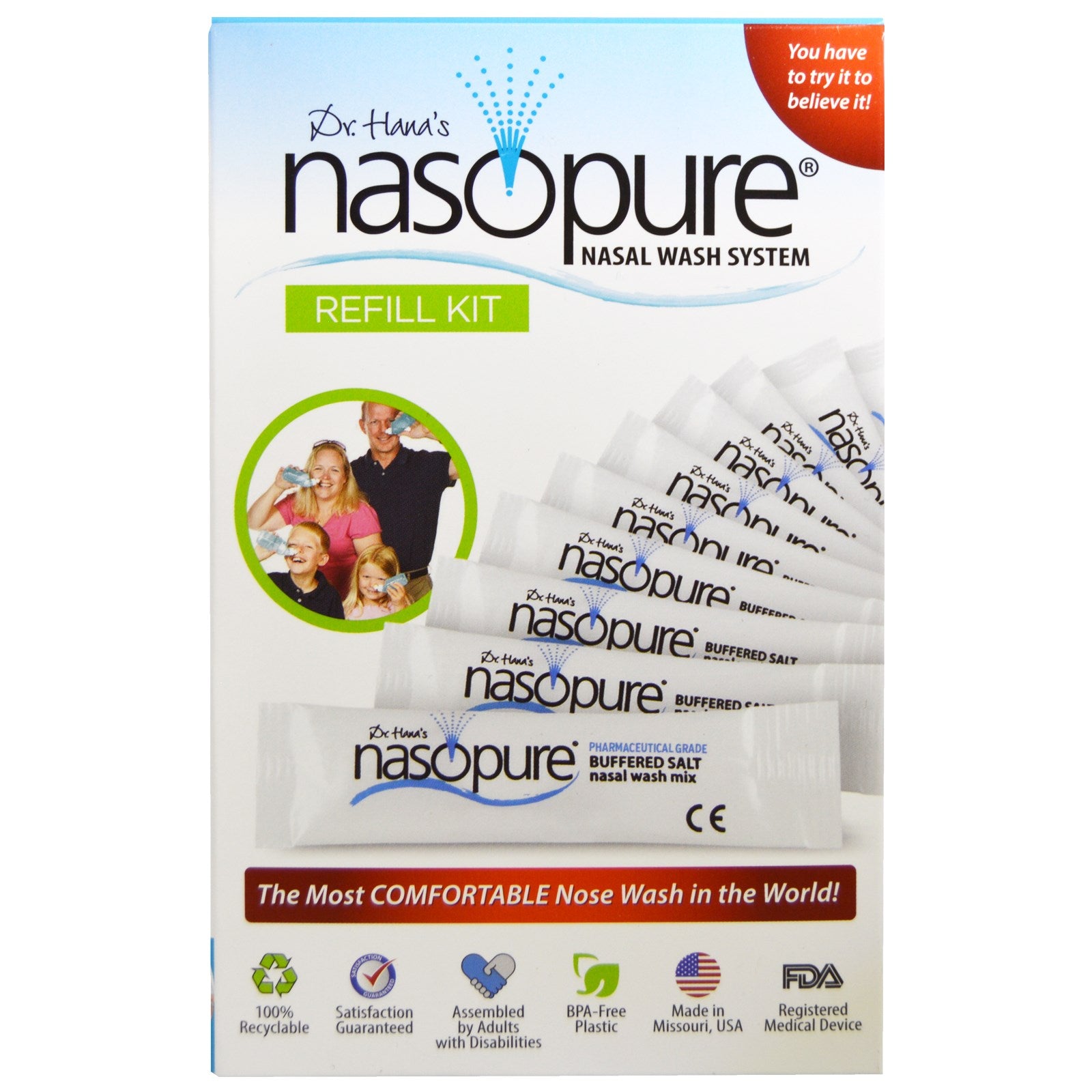 Nasopure, Nasal Wash System, Refill Kit, 1 Kit