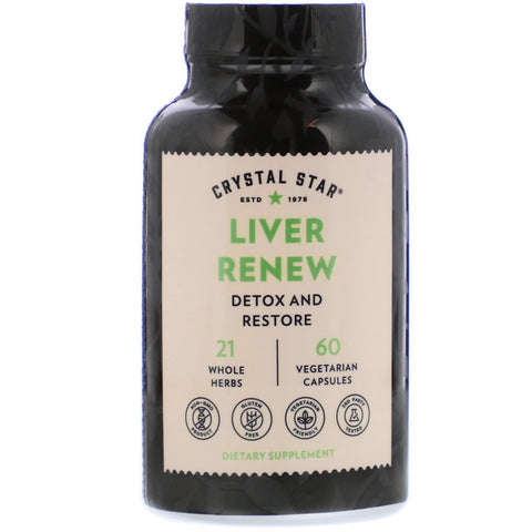 Crystal Star, Liver Renew, 60 Vegetarian Capsules