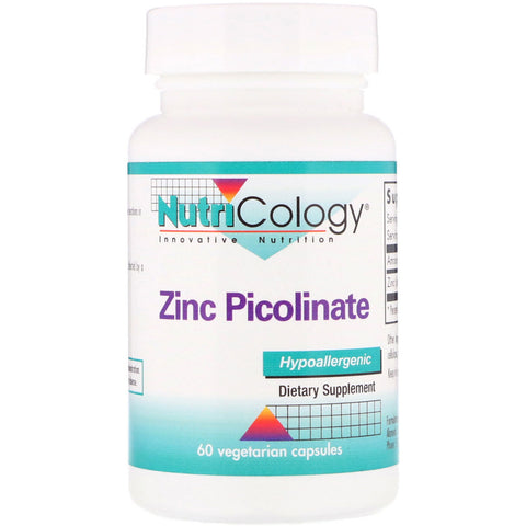 Nutricology, Zinc Picolinate, 60 Vegetarian Capsules