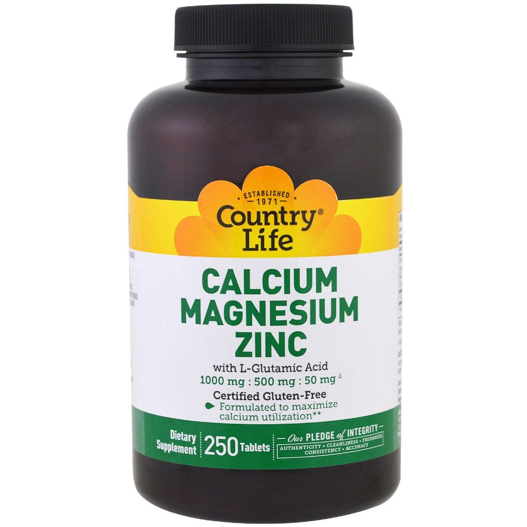 Country Life, Calcium Magnesium Zinc, 250 Tablets