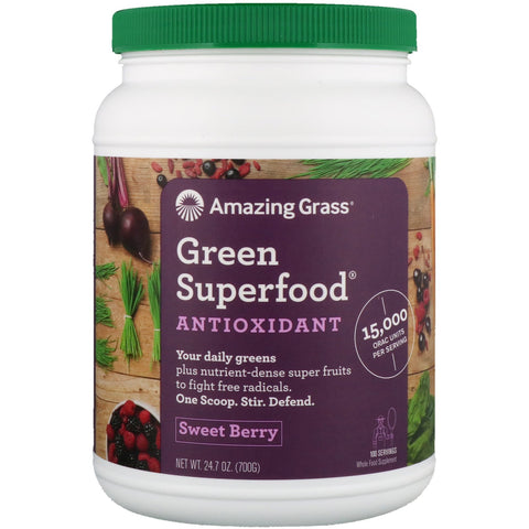 Amazing Grass, Green Superfood, Antioxidant, Sweet Berry, 24.7 oz (700 g)