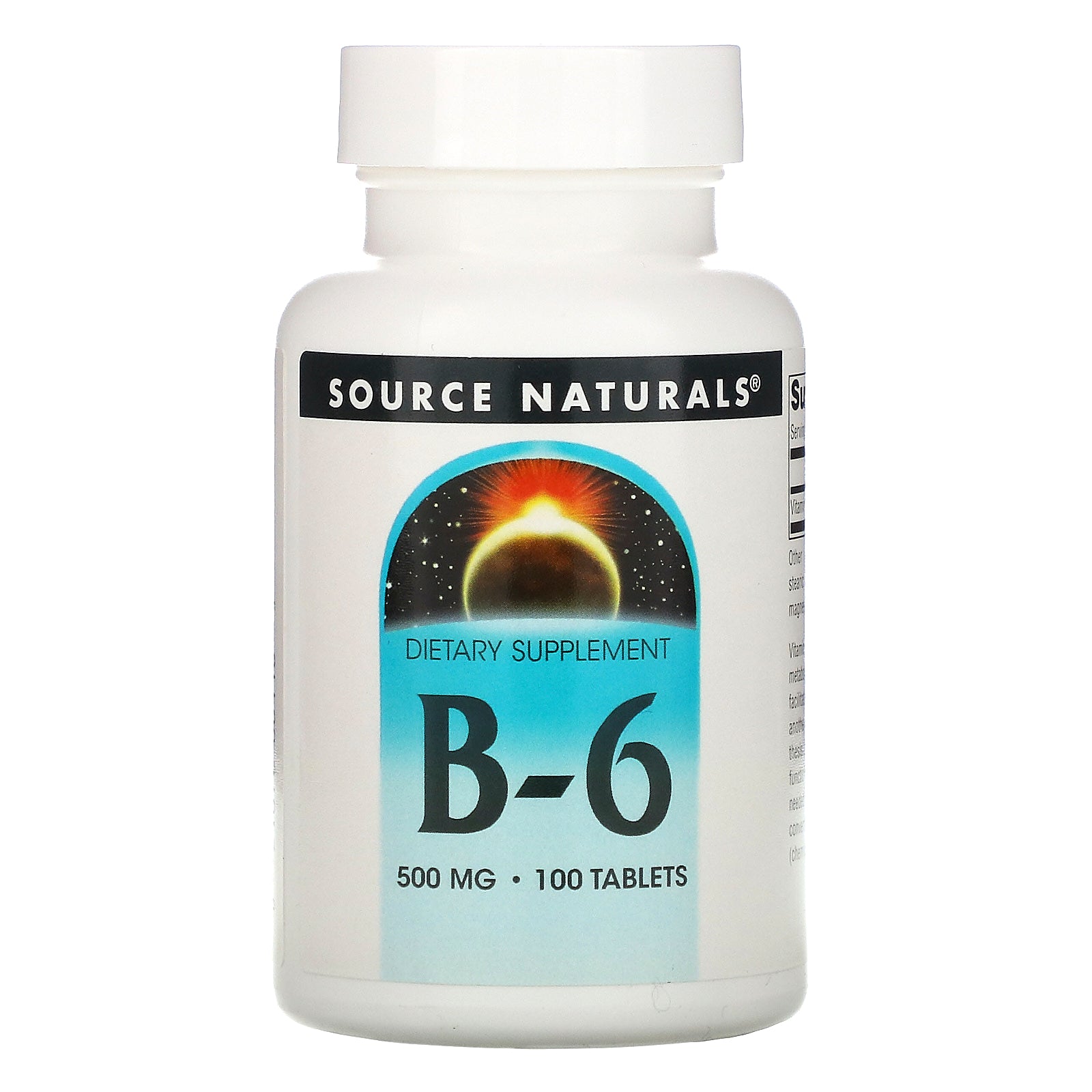 Source Naturals, B-6, 500 mg, 100 Tablets