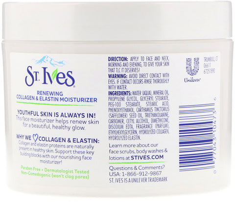 St. Ives, Renewing Collagen & Elastin Moisturizer, 10 oz (283 g)