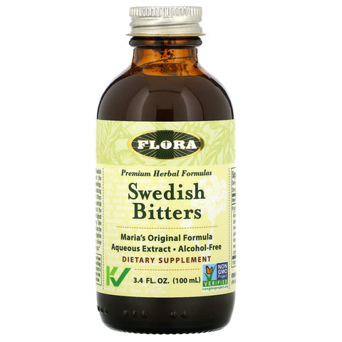 Flora, Swedish Bitters, Alcohol-Free, 3.4 fl oz (100 ml)