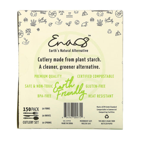 Earth's Natural Alternative, Compostable Cutlery, 150 Count