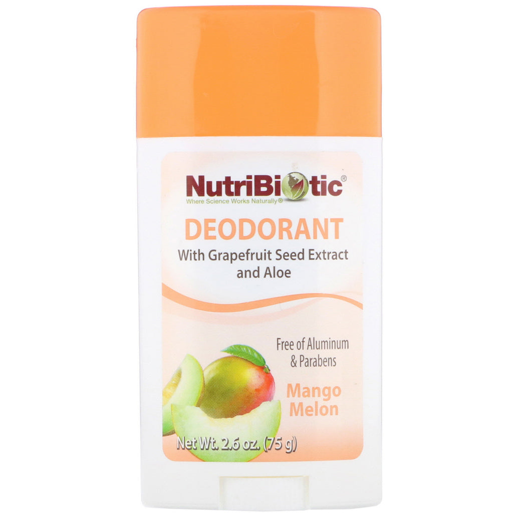 NutriBiotic, Deodorant, Mango Melon, 2.6 oz (75 g)